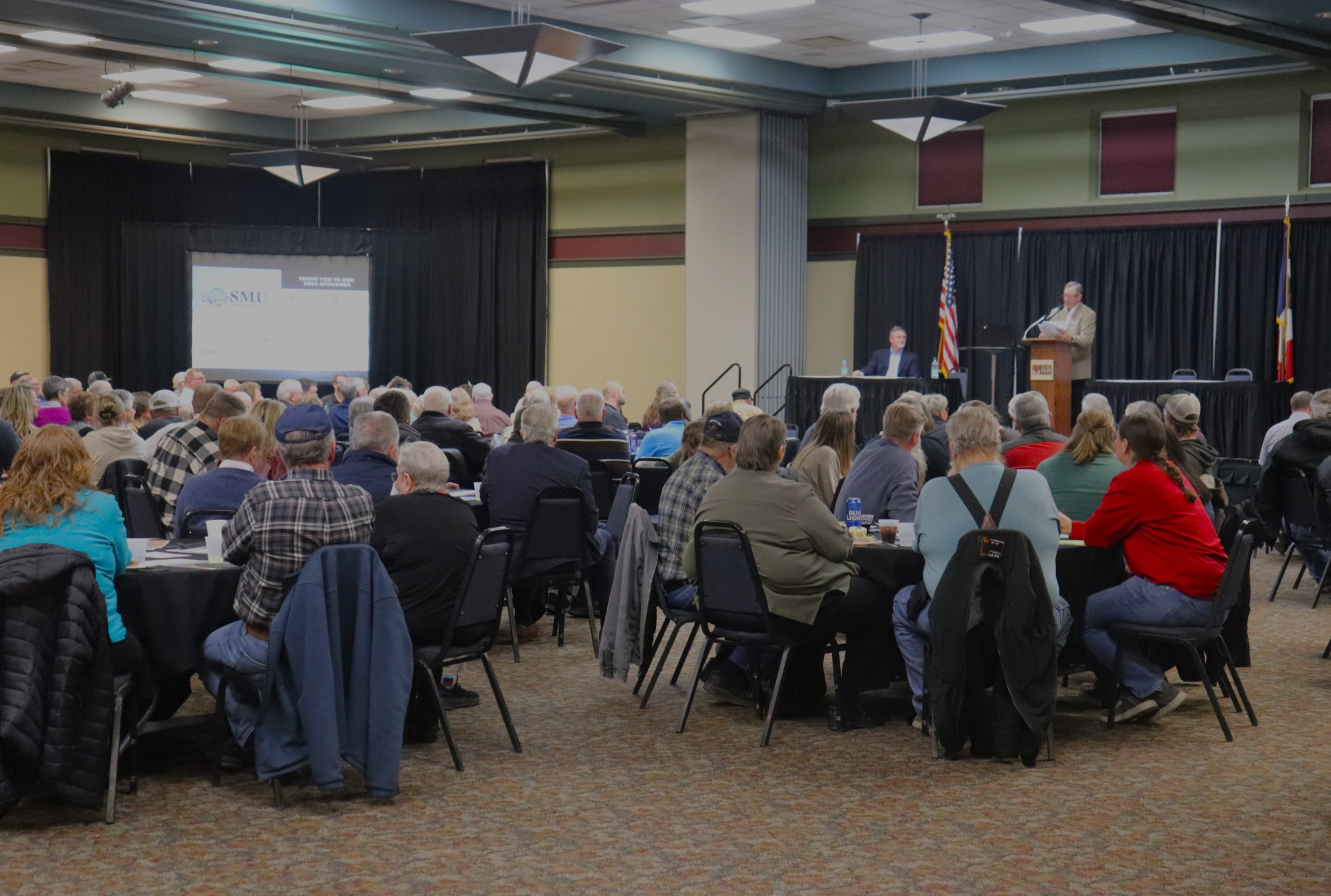 Crowd of Clay County Fair Association members gathered for the annual meeting.